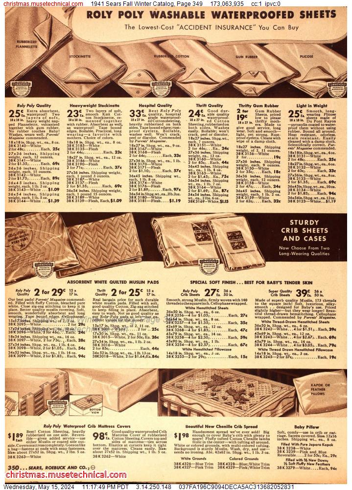 1941 Sears Fall Winter Catalog, Page 349