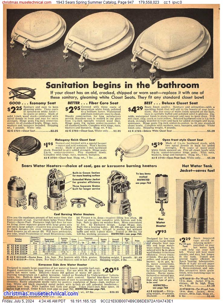 1943 Sears Spring Summer Catalog, Page 947