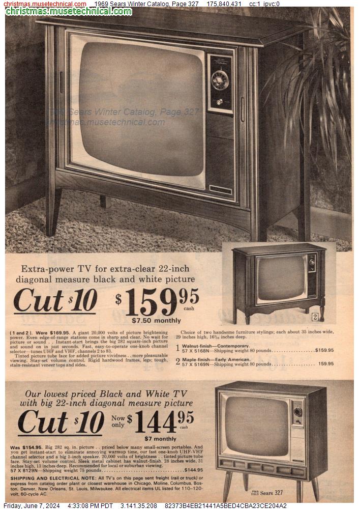 1969 Sears Winter Catalog, Page 327
