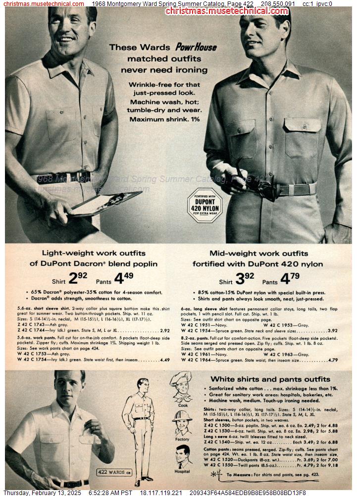 1968 Montgomery Ward Spring Summer Catalog, Page 422