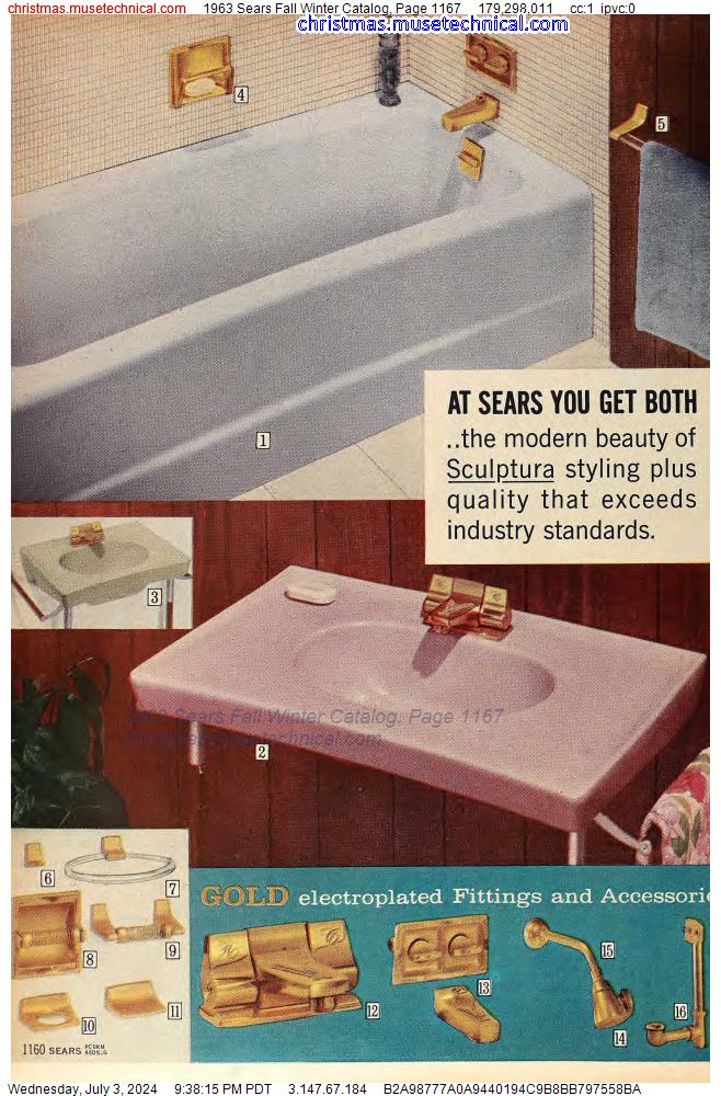 1963 Sears Fall Winter Catalog, Page 1167