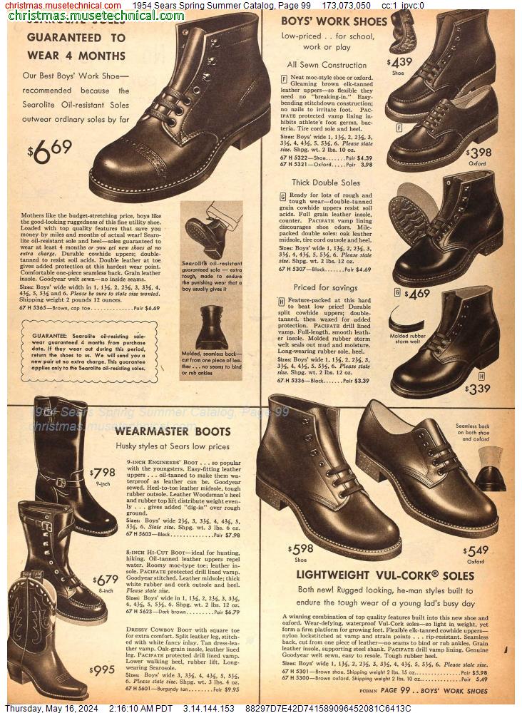 1954 Sears Spring Summer Catalog, Page 99