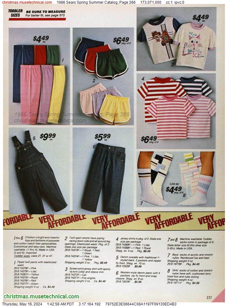 1986 Sears Spring Summer Catalog, Page 266