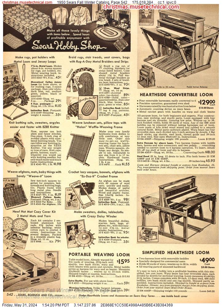 1950 Sears Fall Winter Catalog, Page 542