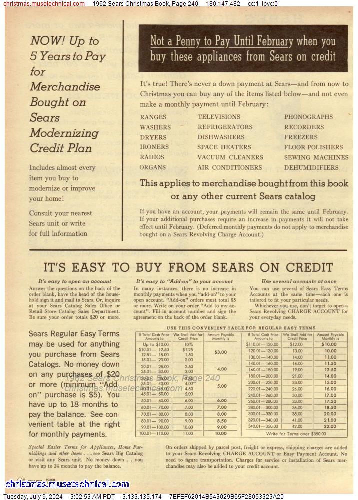 1962 Sears Christmas Book, Page 240