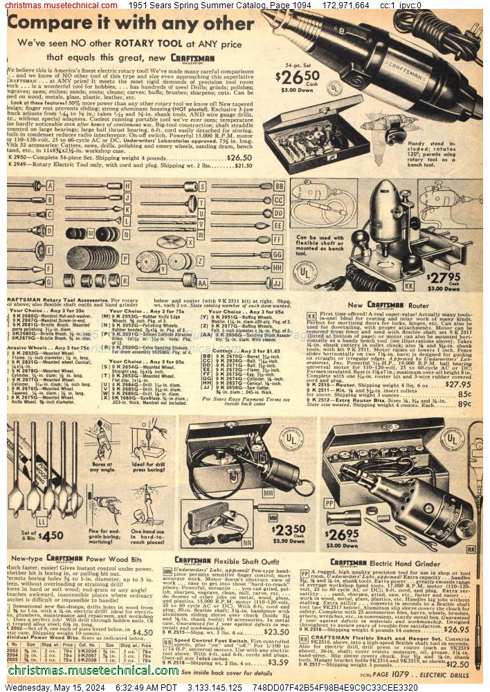 1951 Sears Spring Summer Catalog, Page 1094