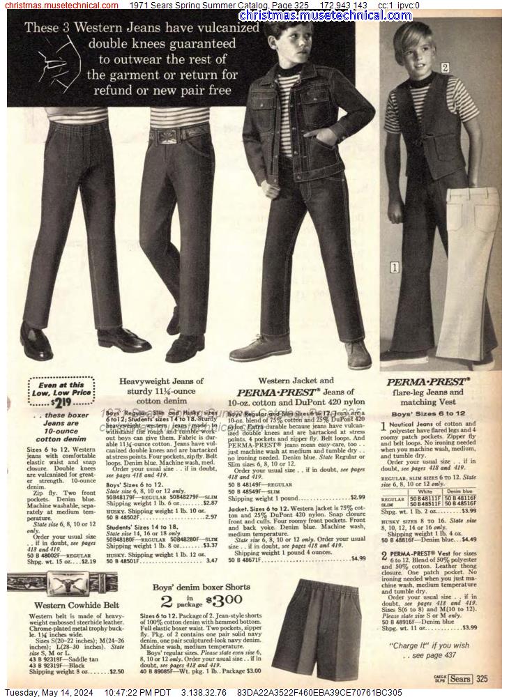 1971 Sears Spring Summer Catalog, Page 325