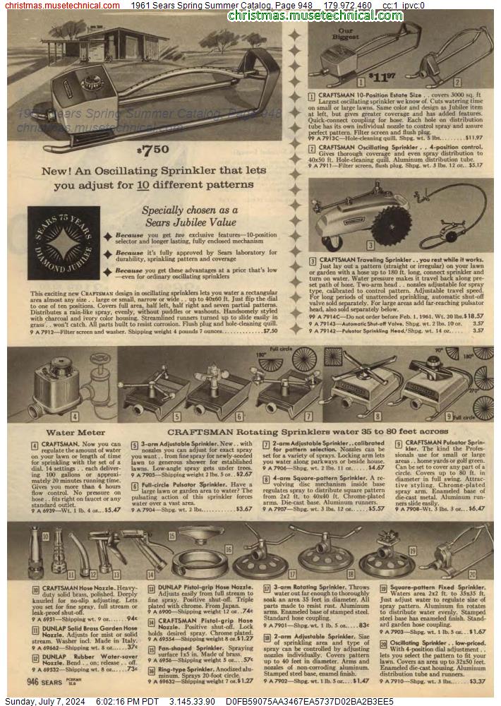 1961 Sears Spring Summer Catalog, Page 948