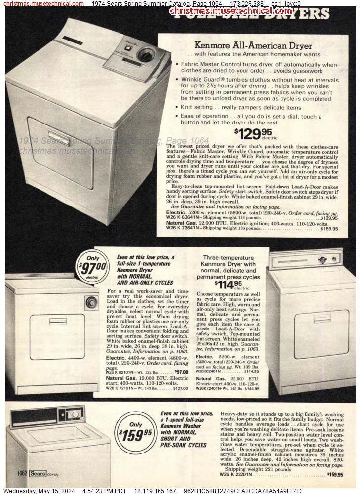 1974 Sears Spring Summer Catalog, Page 1064