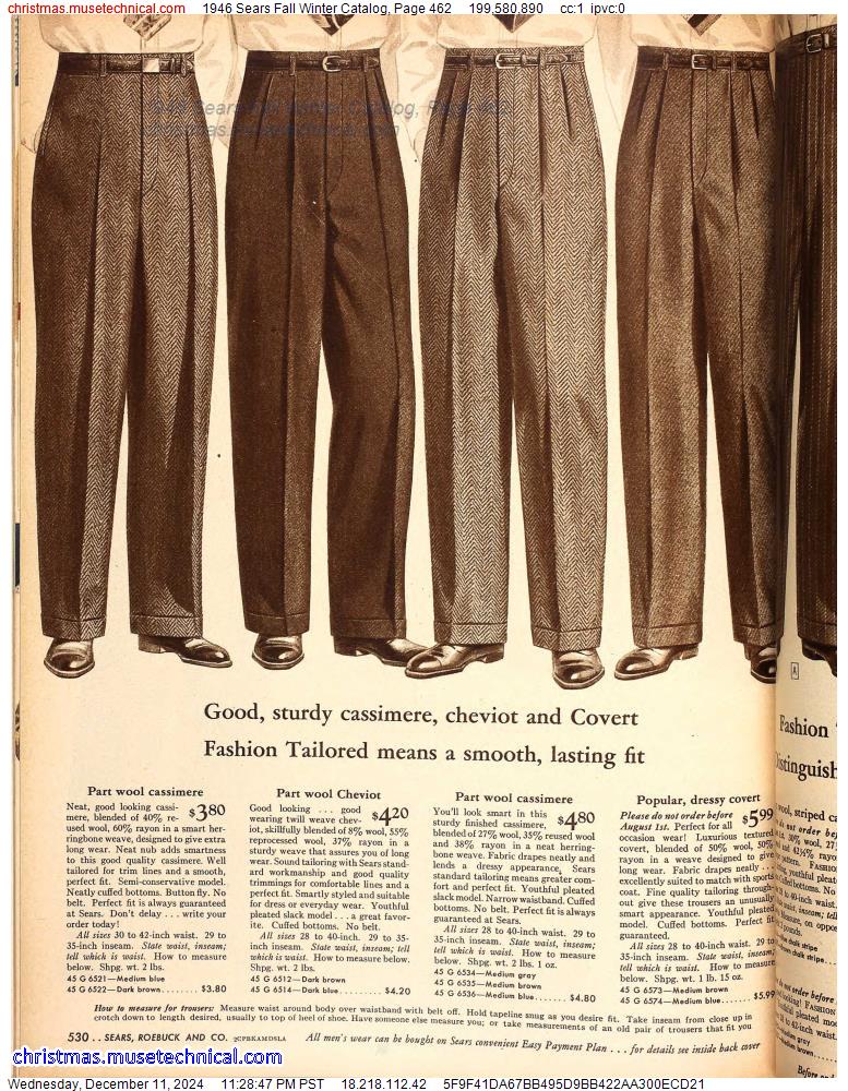 1946 Sears Fall Winter Catalog, Page 462