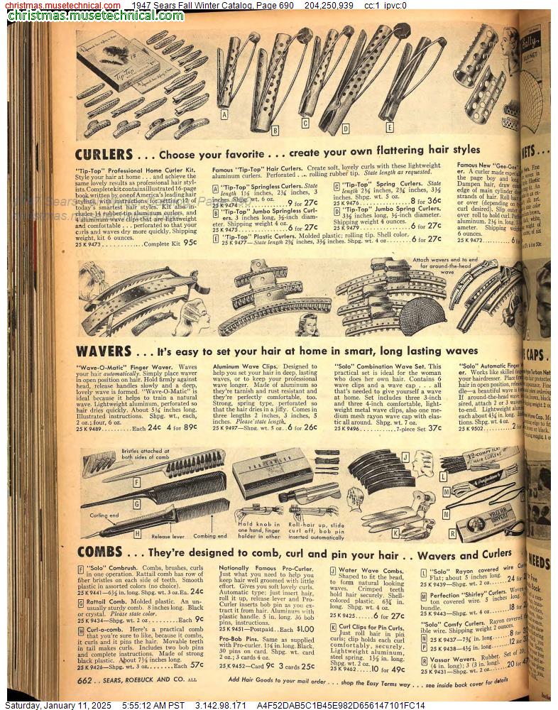 1947 Sears Fall Winter Catalog, Page 690