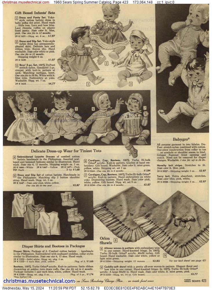1960 Sears Spring Summer Catalog, Page 423