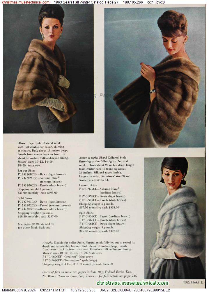 1963 Sears Fall Winter Catalog, Page 27