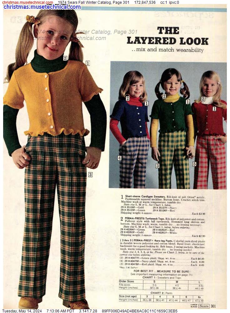 1974 Sears Fall Winter Catalog, Page 301