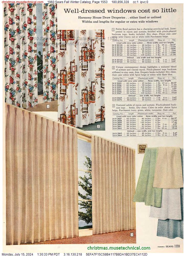 1960 Sears Fall Winter Catalog, Page 1553
