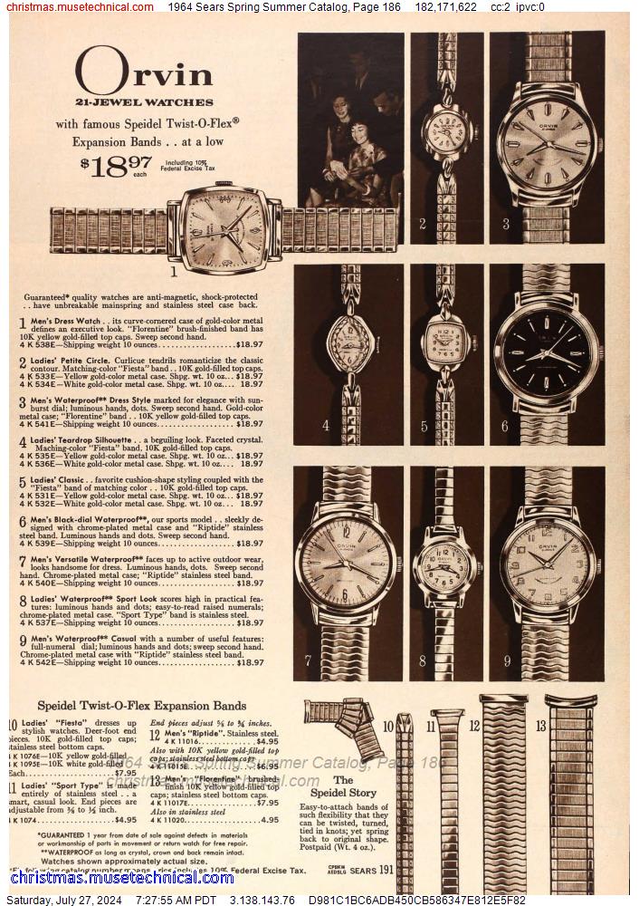1964 Sears Spring Summer Catalog, Page 186