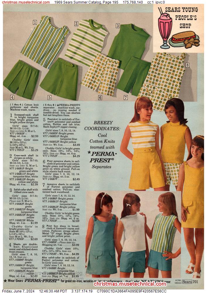 1969 Sears Summer Catalog, Page 195