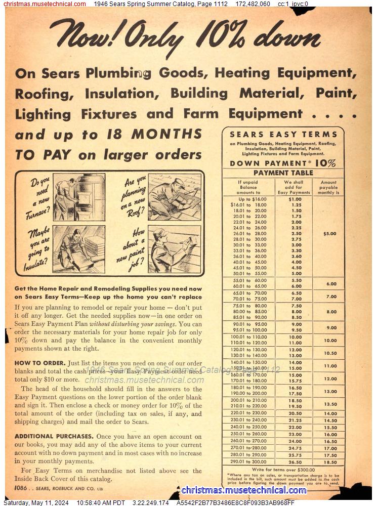 1946 Sears Spring Summer Catalog, Page 1112
