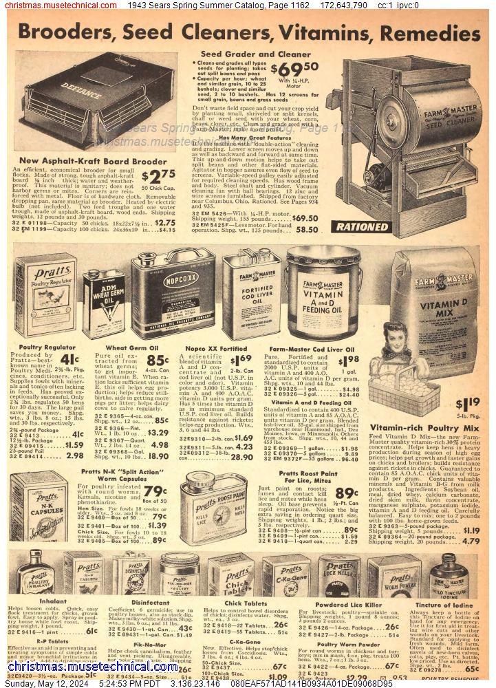 1943 Sears Spring Summer Catalog, Page 1162