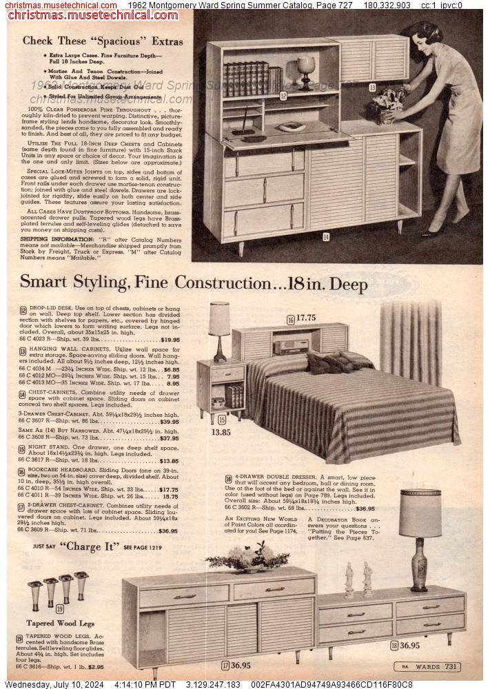 1962 Montgomery Ward Spring Summer Catalog, Page 727