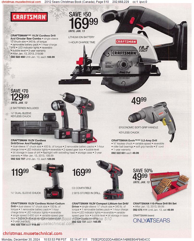 2012 Sears Christmas Book (Canada), Page 510