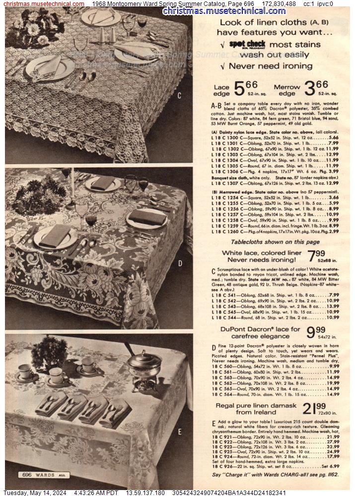 1968 Montgomery Ward Spring Summer Catalog, Page 696