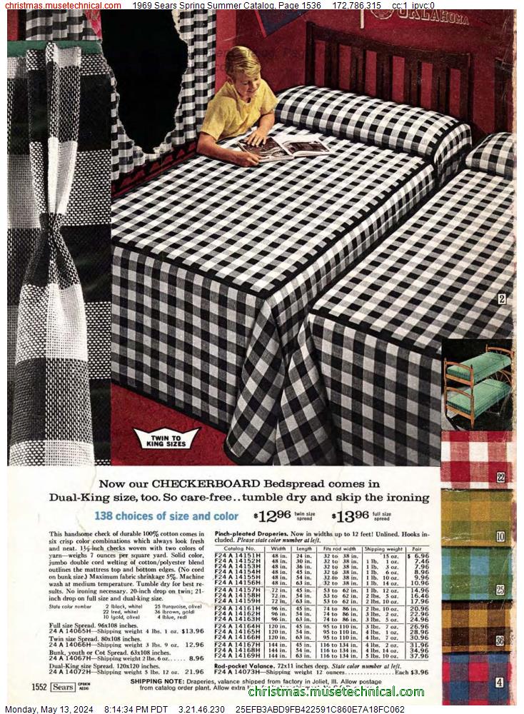 1969 Sears Spring Summer Catalog, Page 1536