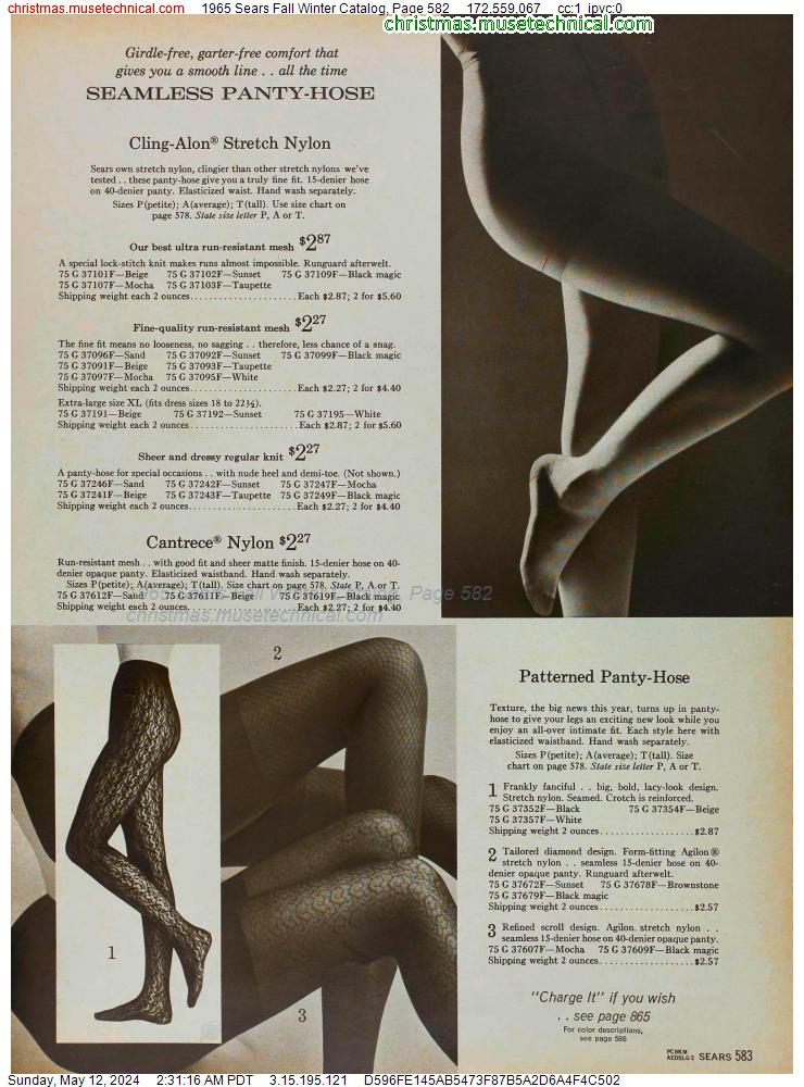 1965 Sears Fall Winter Catalog, Page 582