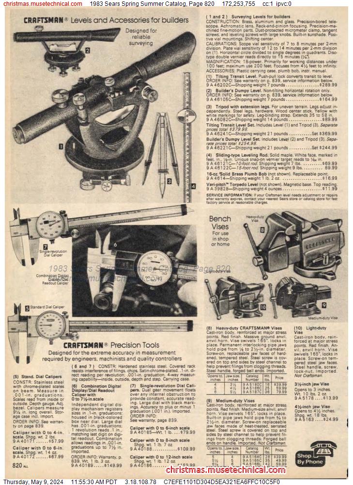 1983 Sears Spring Summer Catalog, Page 820
