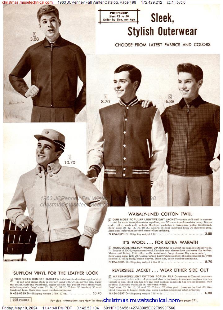 1963 JCPenney Fall Winter Catalog, Page 498