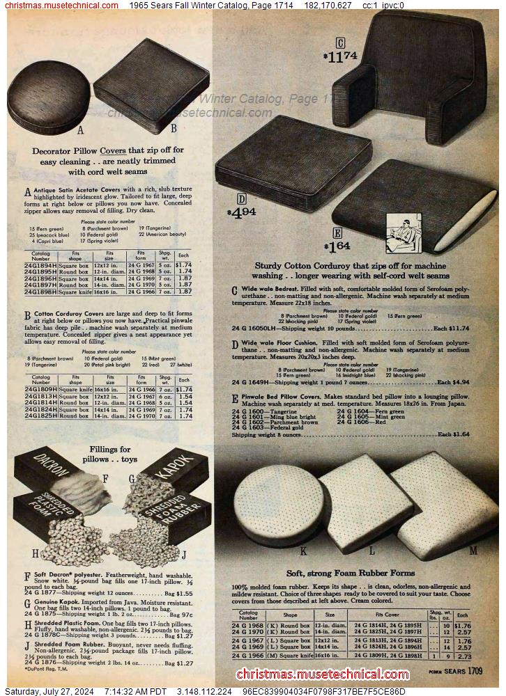 1965 Sears Fall Winter Catalog, Page 1714