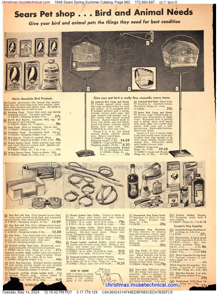 1946 Sears Spring Summer Catalog, Page 962