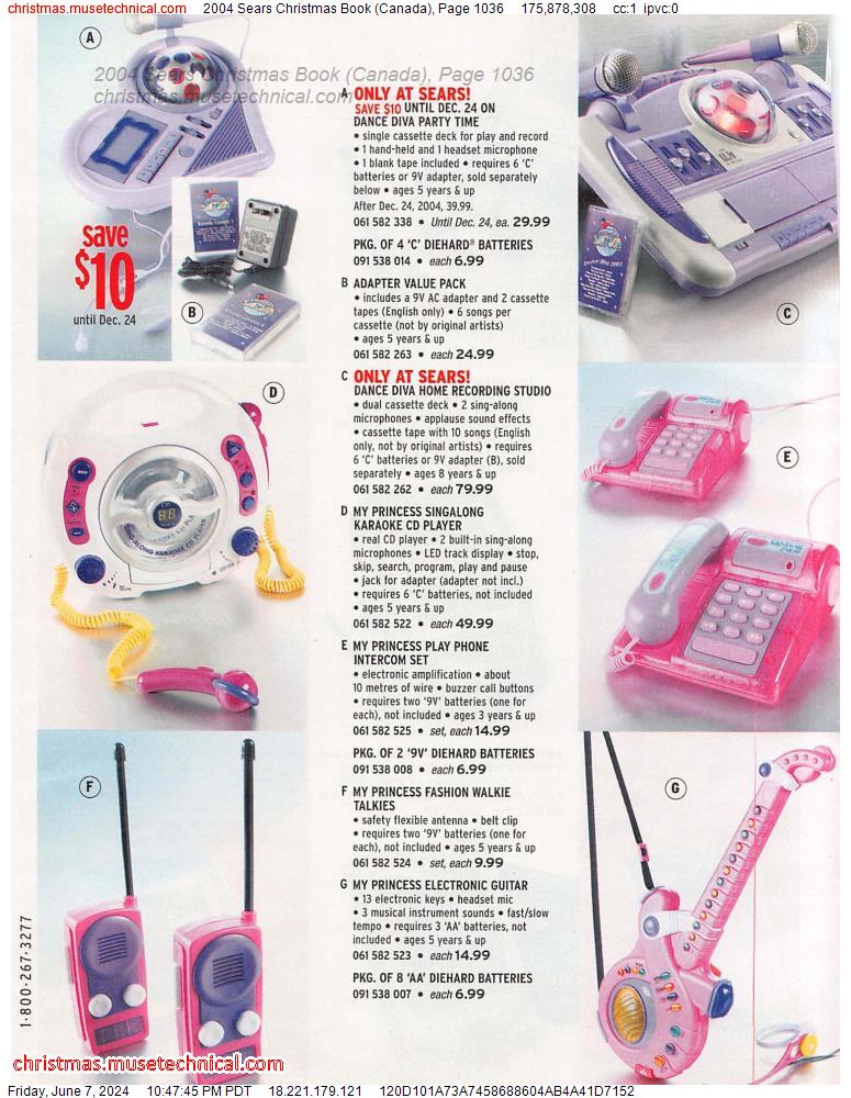 2004 Sears Christmas Book (Canada), Page 1036
