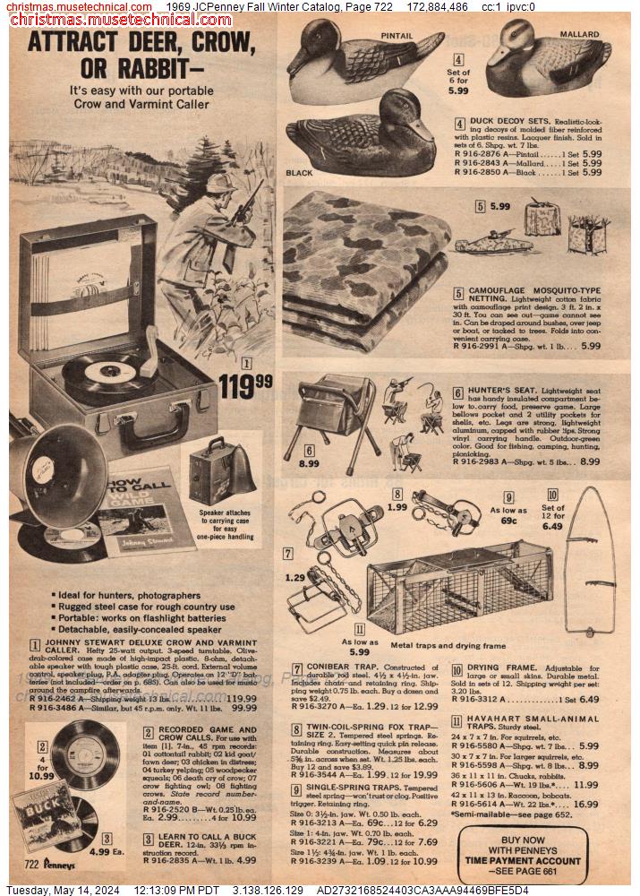 1969 JCPenney Fall Winter Catalog, Page 722