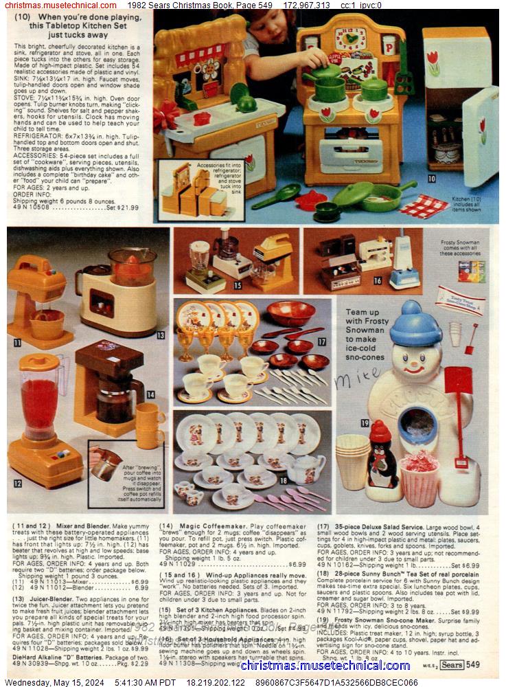 1982 Sears Christmas Book, Page 549