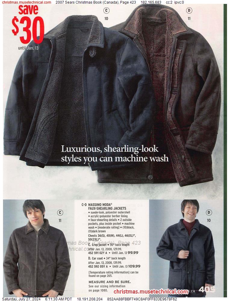2007 Sears Christmas Book (Canada), Page 423