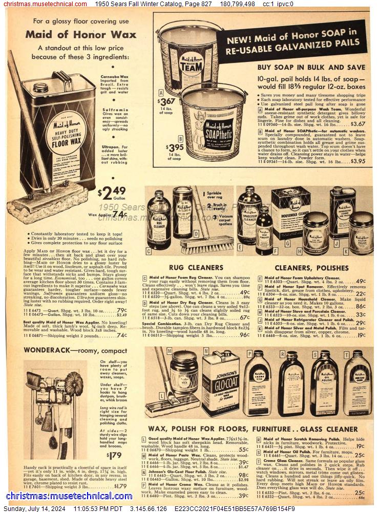 1950 Sears Fall Winter Catalog, Page 827