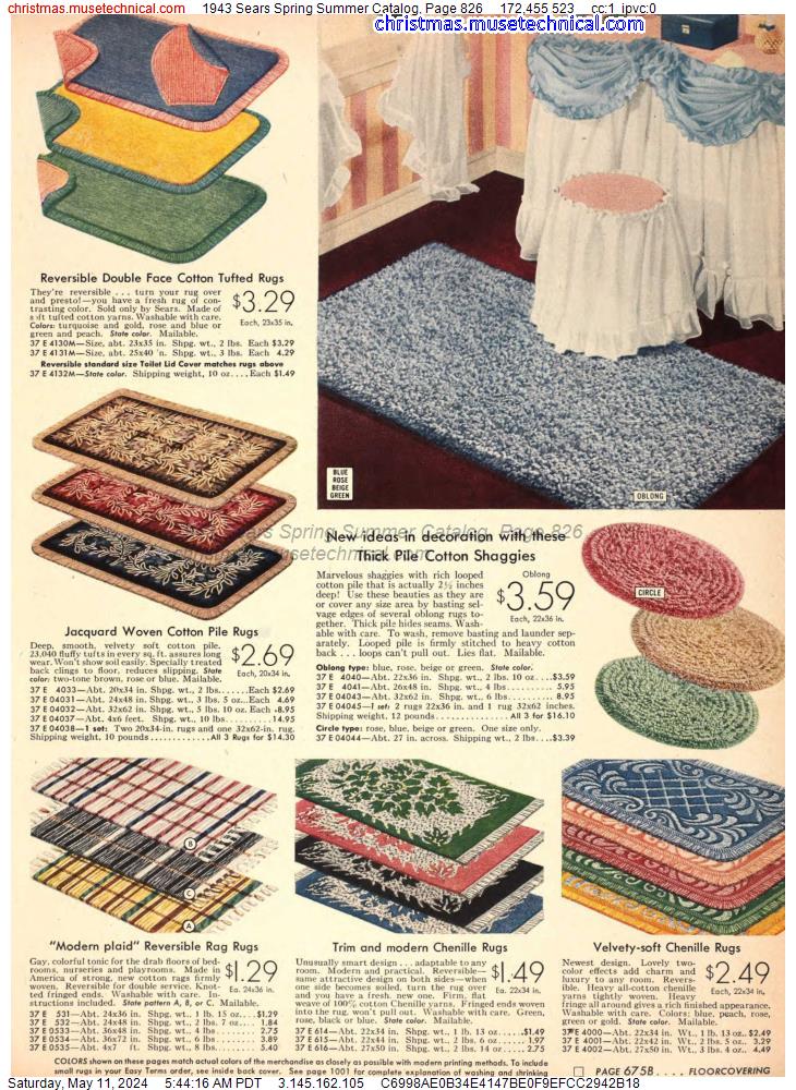 1943 Sears Spring Summer Catalog, Page 826