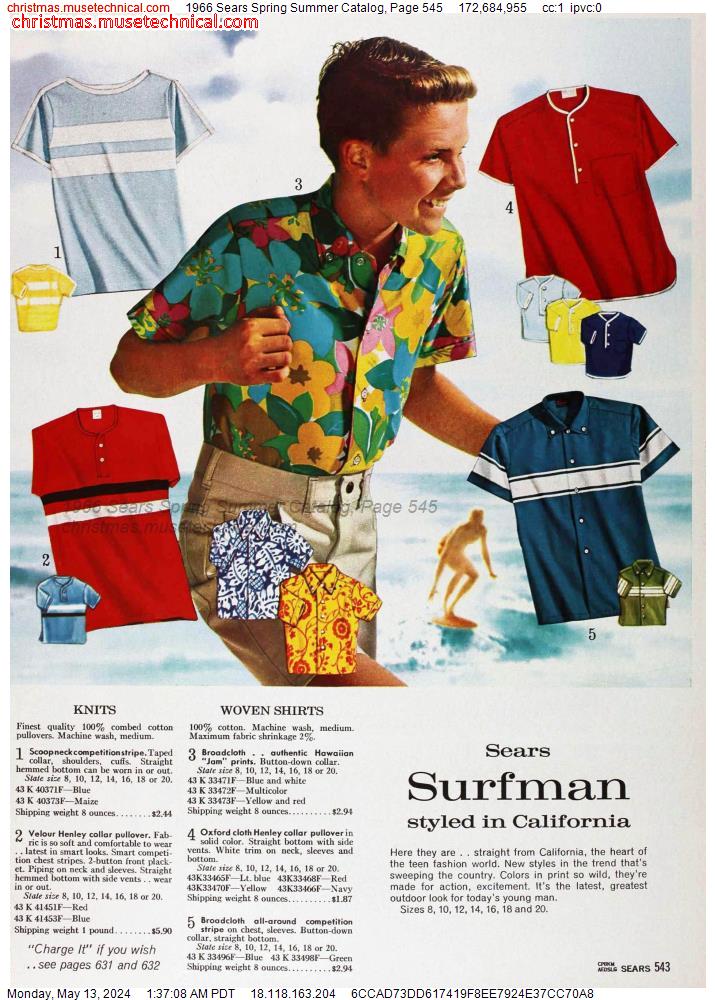 1966 Sears Spring Summer Catalog, Page 545