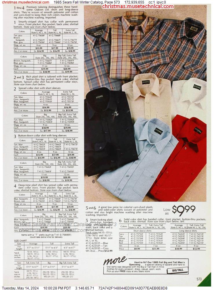 1985 Sears Fall Winter Catalog, Page 573