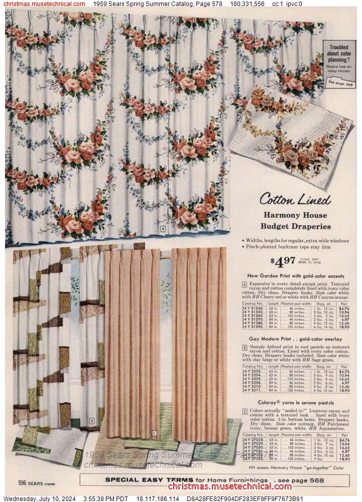 1959 Sears Spring Summer Catalog, Page 578