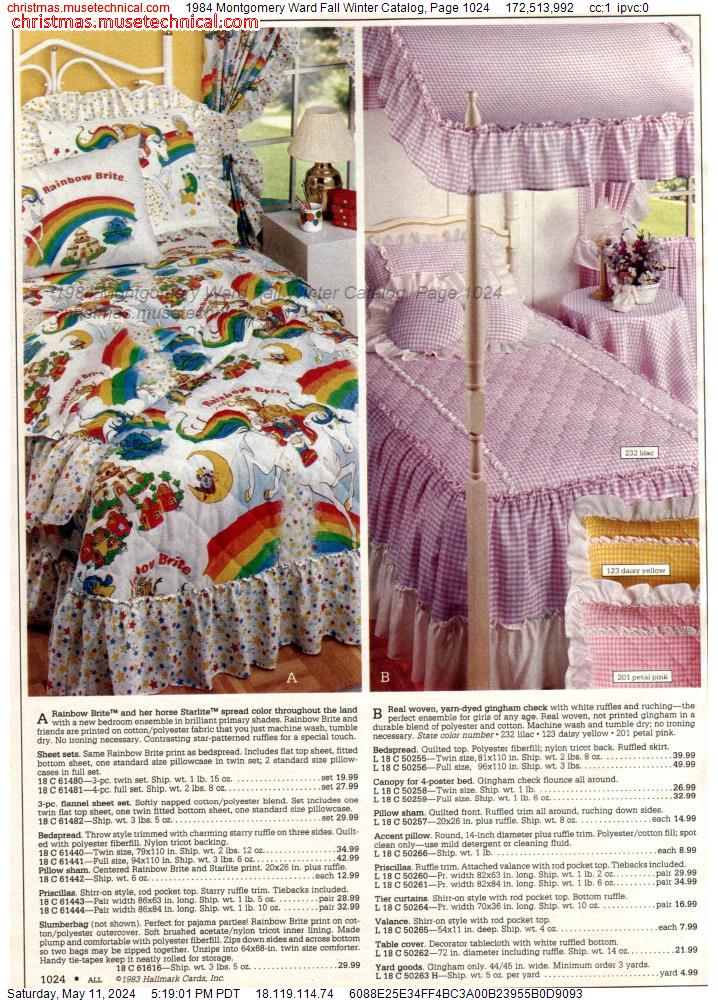 1984 Montgomery Ward Fall Winter Catalog, Page 1024