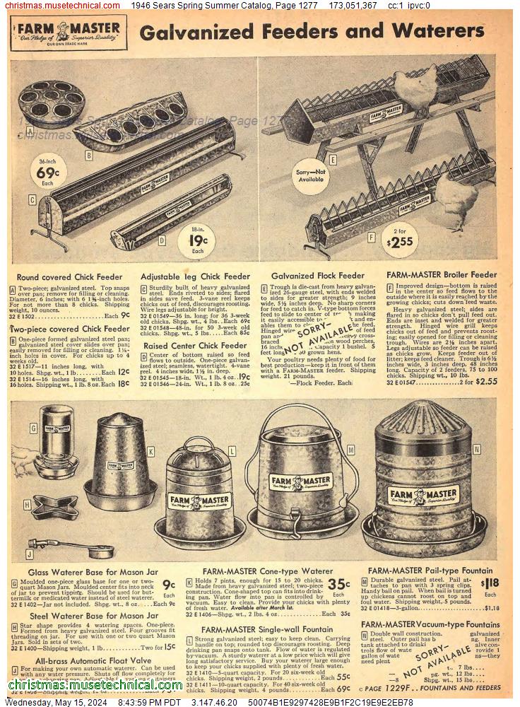 1946 Sears Spring Summer Catalog, Page 1277