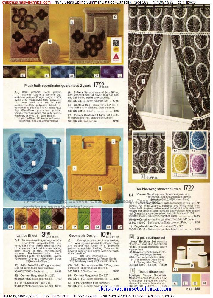 1975 Sears Spring Summer Catalog (Canada), Page 589