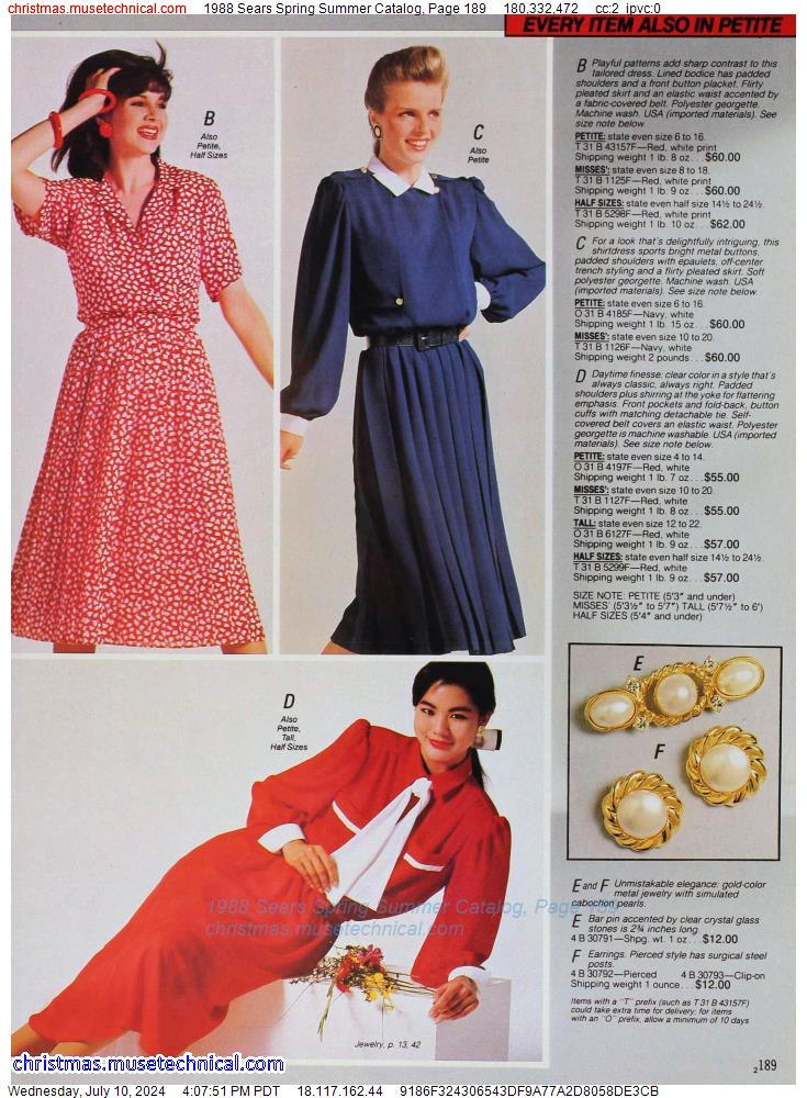 1988 Sears Spring Summer Catalog, Page 189