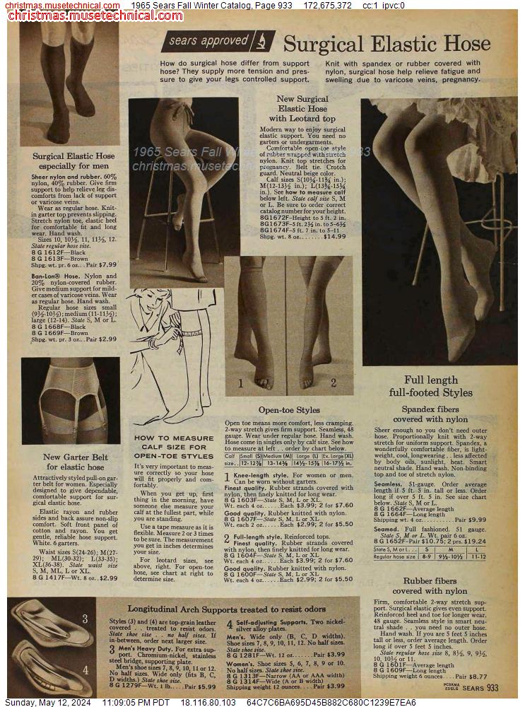 1965 Sears Fall Winter Catalog, Page 933