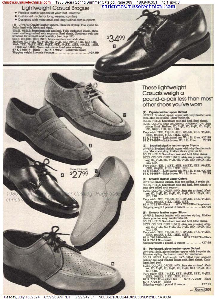1980 Sears Spring Summer Catalog, Page 309