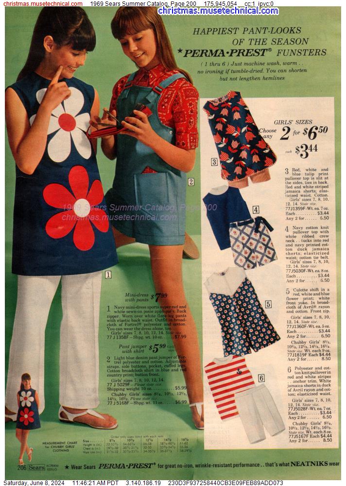 1969 Sears Summer Catalog, Page 200