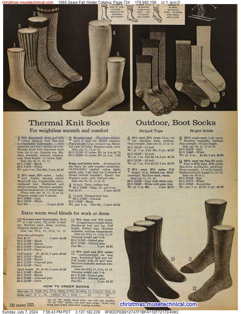 1965 Sears Fall Winter Catalog, Page 734