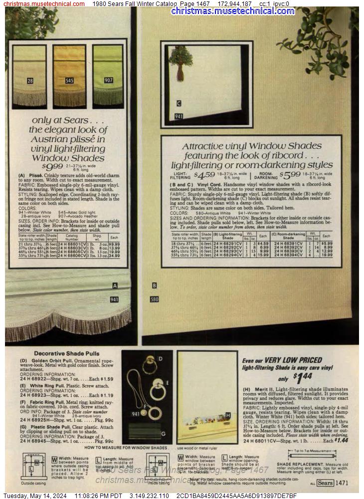 1980 Sears Fall Winter Catalog, Page 1467